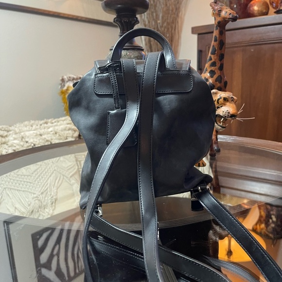 Vintage Esprit Black Backpack 90s faux leather purse Y2K boho​​ - Picture 5 of 10